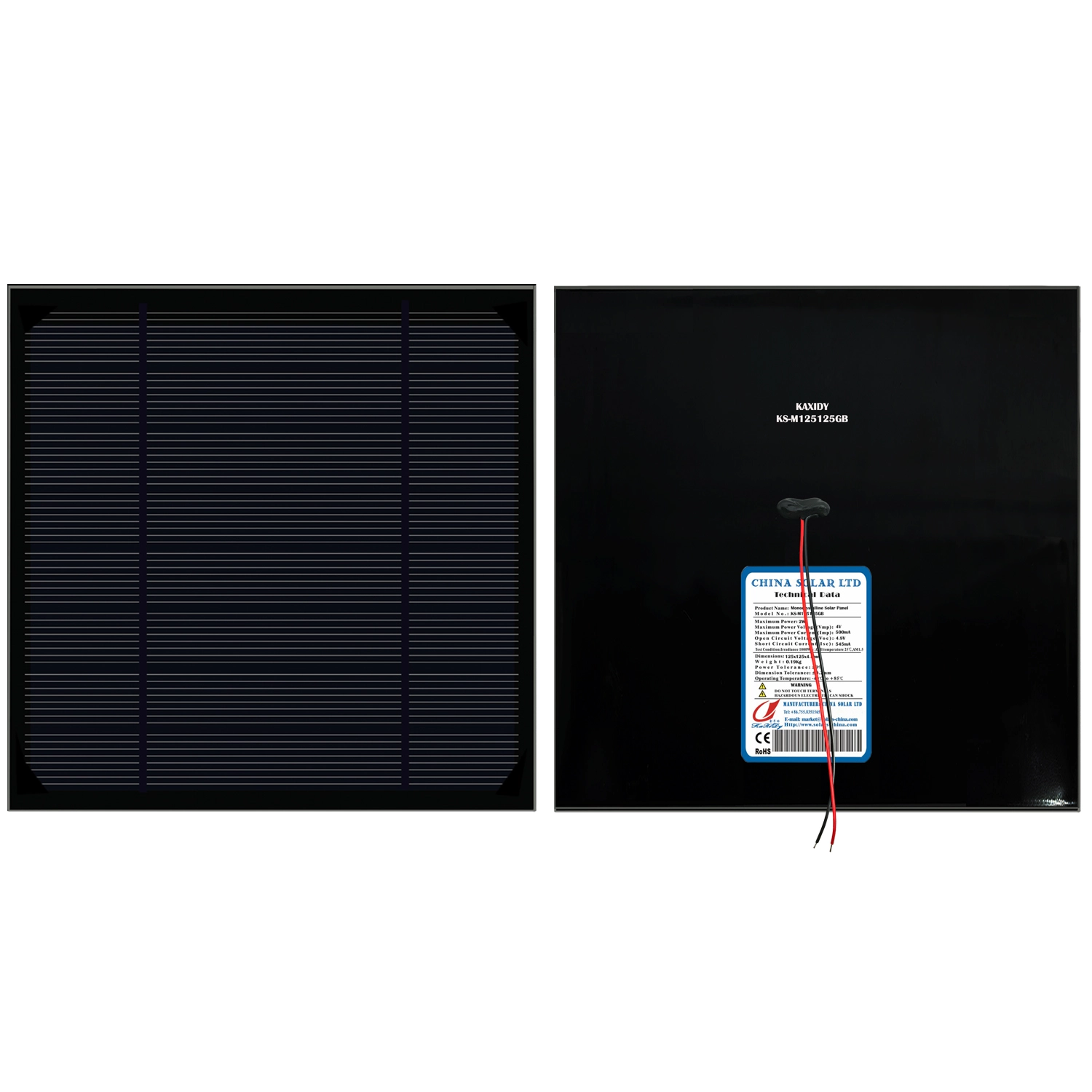 Schwarz Solarmodule 2W 4V