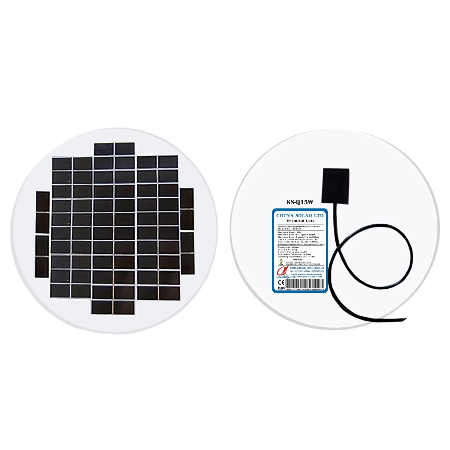 Großes Rundes Solarpanel