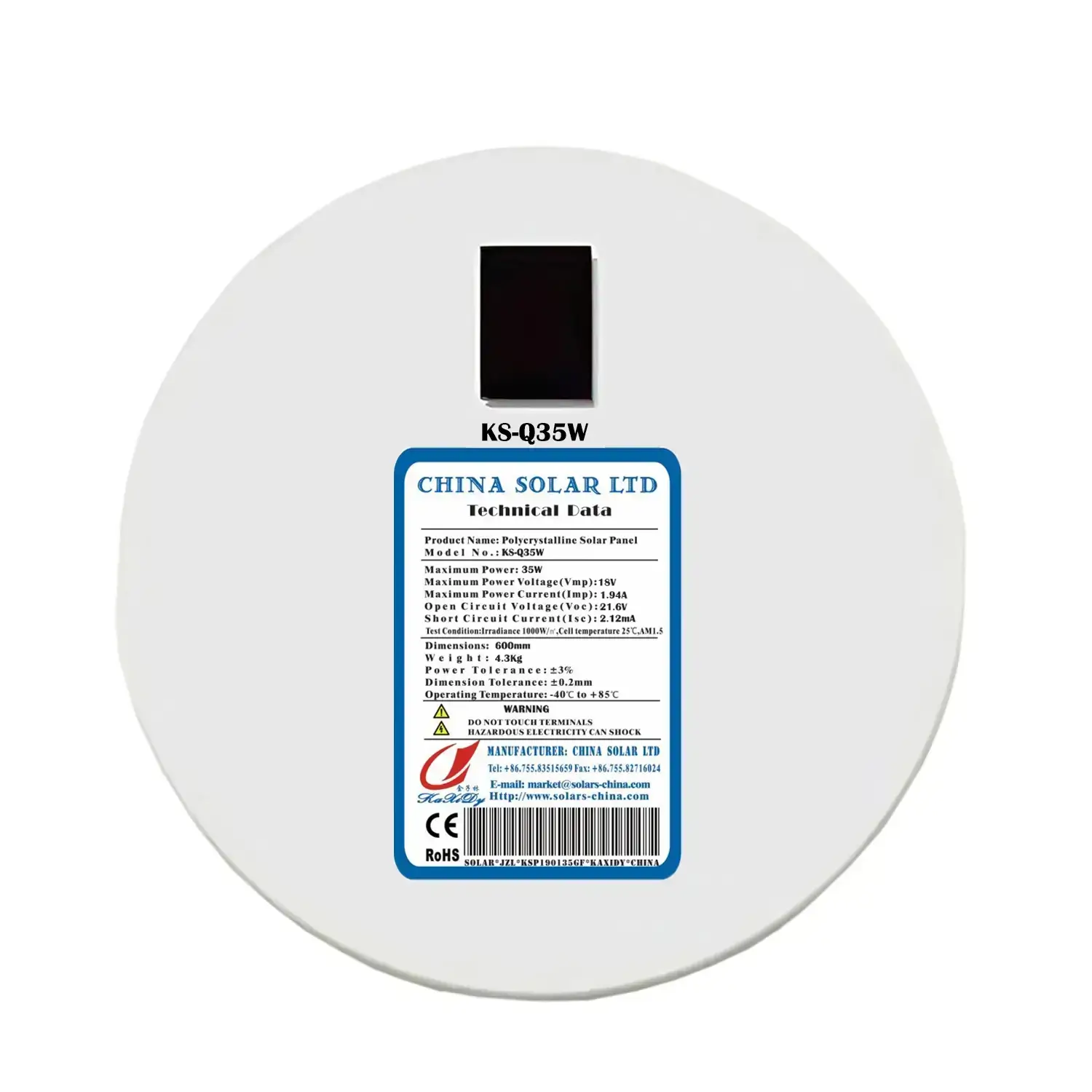 Kreisförmiges Solarmodule 35W